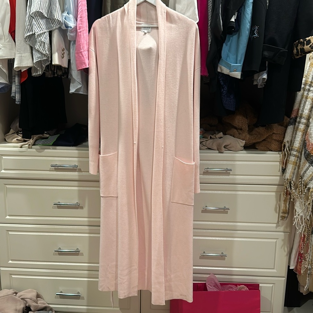 Brand new. Pink ankle length cardigan
